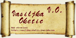 Vasiljka Oketić vizit kartica